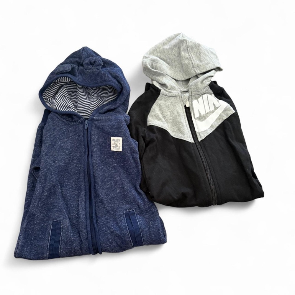 Nike Kids' Blue and Gray Hoodies
